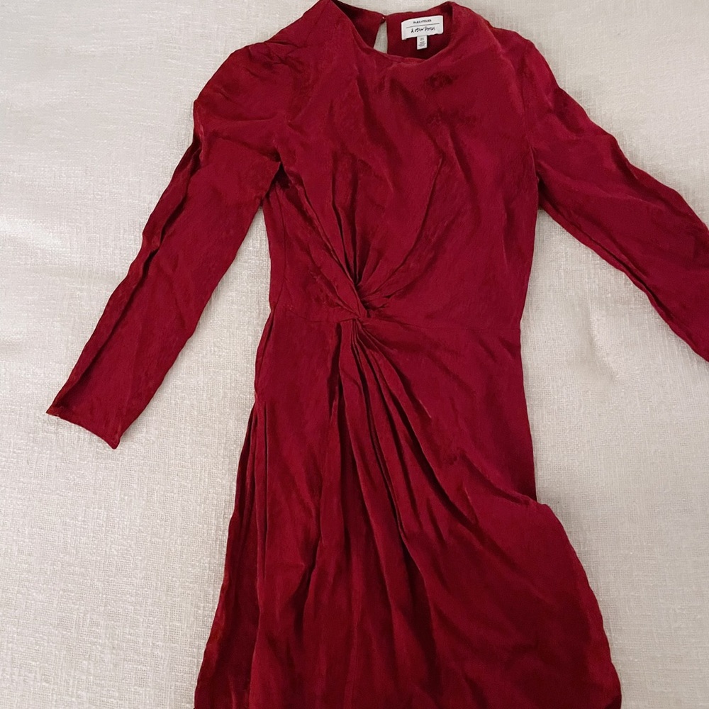 & Other Stories Dark Pink Cocktail Dress